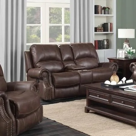 Power Reclining Loveseat with Center Console